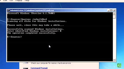 windows 7 bootmgr is missing